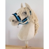 The adjustable halter for Hobby Horse A3 - turquoise with black furry