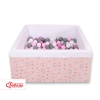 Toddler Ball-pit Dry Pool minky with balls 200pcs - ballerinas pink