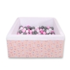 Toddler Ball-pit Dry Pool minky with balls 200pcs - ballerinas pink