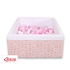 Toddler Ball-pit Dry Pool minky with balls 200pcs - ballerinas pink