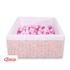 Toddler Ball-pit Dry Pool minky with balls 200pcs - ballerinas pink