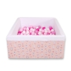 Toddler Ball-pit Dry Pool minky with balls 200pcs - ballerinas pink