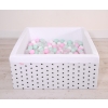 Toddler Ball-pit Dry Pool minky with balls 200pcs - black Stars