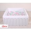 Toddler Ball-pit Dry Pool minky with balls 200pcs - black Stars