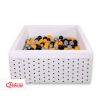 Toddler Ball-pit Dry Pool minky with balls 200pcs - black Stars