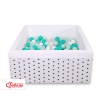 Toddler Ball-pit Dry Pool minky with balls 200pcs - black Stars