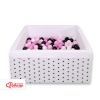 Toddler Ball-pit Dry Pool minky with balls 200pcs - black Stars