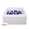 Toddler Ball-pit Dry Pool minky with balls 200pcs - black Stars
