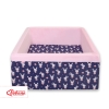 Toddler Ball-pit minky without balls - blue rabbits