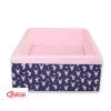Toddler Ball-pit minky without balls - blue rabbits