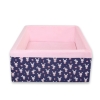 Toddler Ball-pit minky without balls - blue rabbits