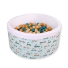 Toddlers Ball-pit Dry Pool minky with balls 200pcs - mint rabbits