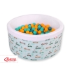 Toddlers Ball-pit Dry Pool minky with balls 200pcs - mint rabbits