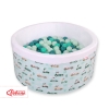Toddlers Ball-pit Dry Pool minky with balls 200pcs - mint rabbits