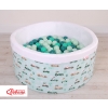 Toddlers Ball-pit Dry Pool minky with balls 200pcs - mint rabbits
