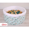 Toddlers Ball-pit Dry Pool minky with balls 200pcs - mint rabbits