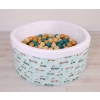 Toddlers Ball-pit Dry Pool minky with balls 200pcs - mint rabbits