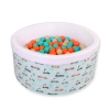 Toddlers Ball-pit Dry Pool minky with balls 200pcs - mint rabbits