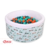 Toddlers Ball-pit Dry Pool minky with balls 200pcs - mint rabbits