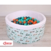 Toddlers Ball-pit Dry Pool minky with balls 200pcs - mint rabbits