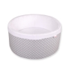 Toddlers Ball-pit Dry Pool minky without balls - white dots on Gray