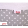 Toddlers Ball-pit Dry Pool minky without balls - white dots on Gray