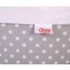 Toddlers Ball-pit Dry Pool minky without balls - white dots on Gray