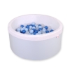 Toddlers Ball-pit minky Dry Pool with balls 200pcs - blue