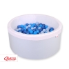 Toddlers Ball-pit minky Dry Pool with balls 200pcs - blue