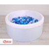 Toddlers Ball-pit minky Dry Pool with balls 200pcs - blue