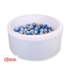 Toddlers Ball-pit minky Dry Pool with balls 200pcs - blue