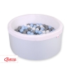 Toddlers Ball-pit minky Dry Pool with balls 200pcs - blue