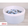 Toddlers Ball-pit minky Dry Pool with balls 200pcs - blue