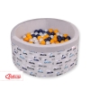 Toddlers Ball-pit minky with balls 200pcs - gray rabbits