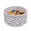 Toddlers Ball-pit minky with balls 200pcs - gray rabbits