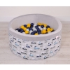 Toddlers Ball-pit minky with balls 200pcs - gray rabbits