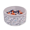 Toddlers Ball-pit minky with balls 200pcs - gray rabbits