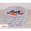 Toddlers Ball-pit minky with balls 200pcs - gray rabbits