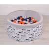 Toddlers Ball-pit minky with balls 200pcs - gray rabbits