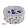 Toddlers Ball-pit minky with balls 200pcs - gray rabbits