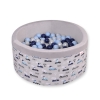 Toddlers Ball-pit minky with balls 200pcs - gray rabbits