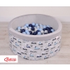 Toddlers Ball-pit minky with balls 200pcs - gray rabbits