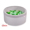 Toddlers Ball-pit minky with balls 200pcs - white dots on Gray