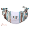 Toys bag for Cotbed - Hanging Hearts brown stripes
