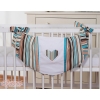 Toys bag for Cotbed - Hanging Hearts brown stripes