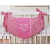 Toys bag- Hanging Hearts dark pink checkered