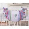 Toys bag- Hanging Hearts lilac stripes