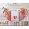 Toys bag- Hanging Hearts orange stripes
