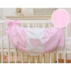 Toys bag- Hanging Hearts pink stripes