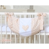 Toys bag- Hanging Hearts white dots on beige